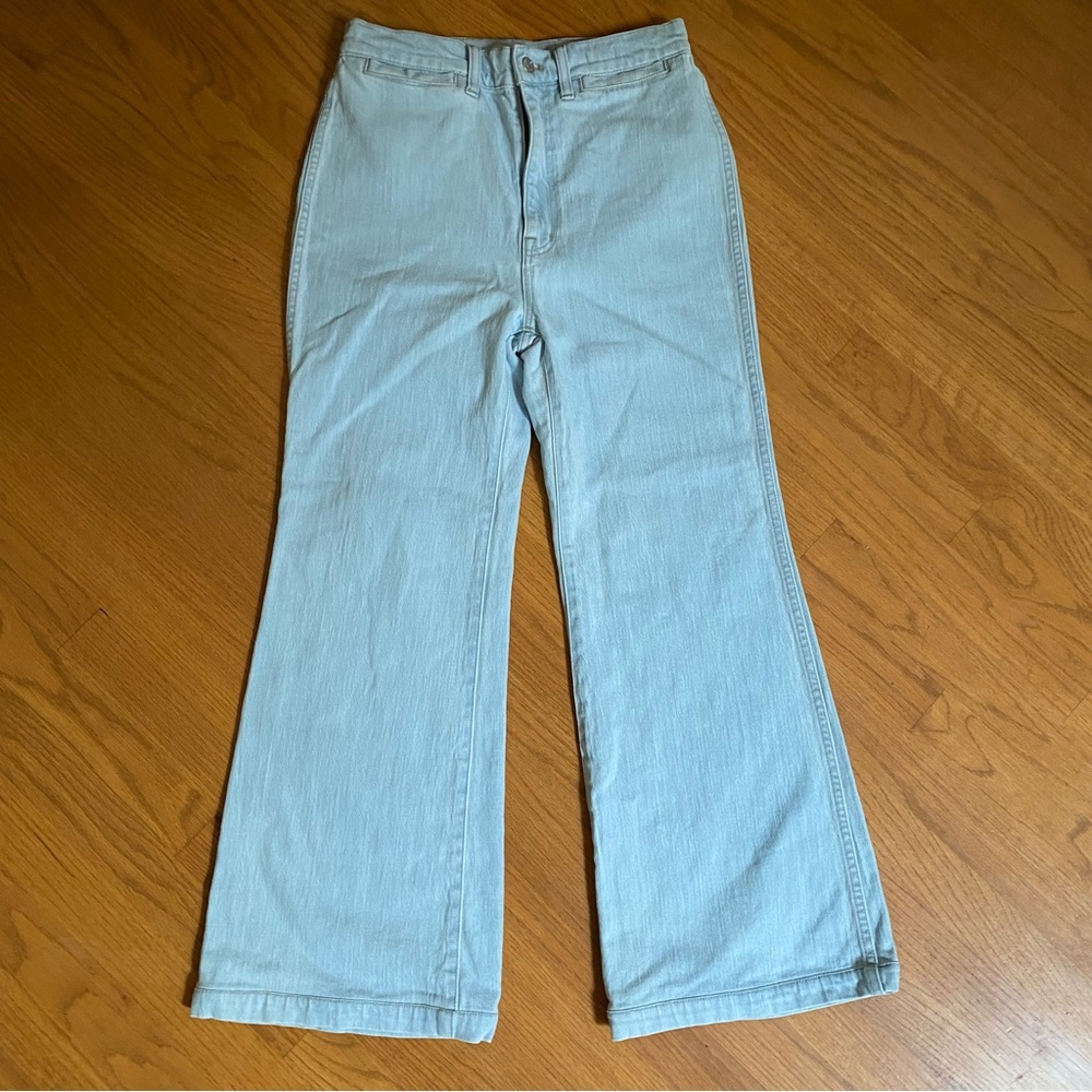 Madewell 11" High-Rise Flare Jeans in Hanford Wash: Welt Pocket Edition
